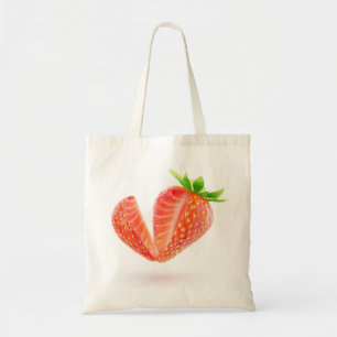 Cut out strawberry tote bag