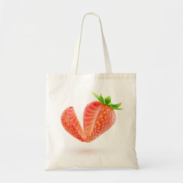 Cut out strawberry tote bag (Front)