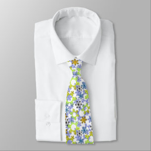 Cut paper snowflakes multicolored on white  tie