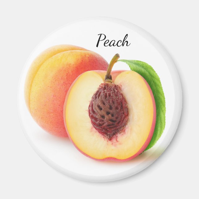 Cut peaches magnet (Front)