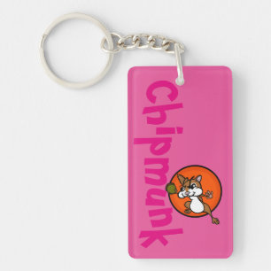 CUT PORTE - CLÉ DE STYLE DE CARTOON CHIPMUNK RECTA