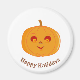 Cut Pumpkin Face Magnet