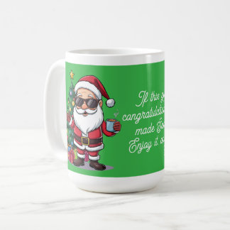 cut Santa Christmas Mug – Funny Holiday Gift 