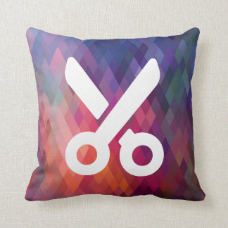 Cut Scissors Pictogram Throw Pillow