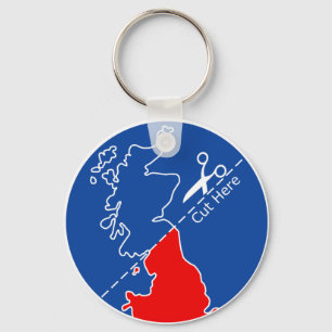 Cut Scotland from Britain Keychain