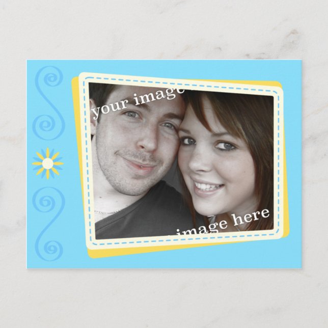 Cut Scrapbook Save the Date Post Card Invite (Front)