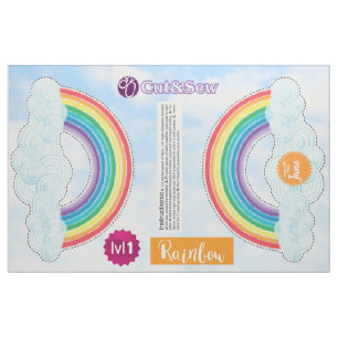 Cut & Sew Rainbow - Easy DIY Project Fabric