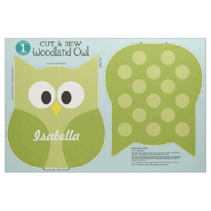 Cut & Sew Woodland Owl Personalized Stuffed Animal Fabric