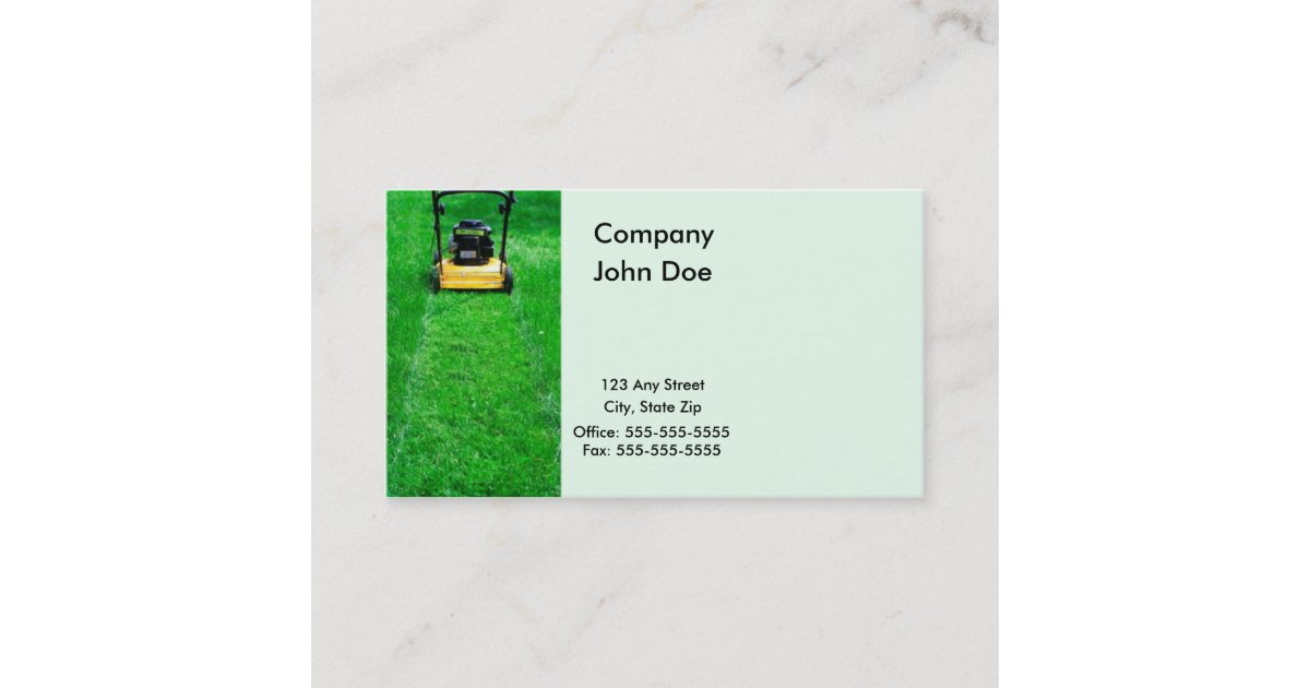 Cut The Grass Business Card Zazzle