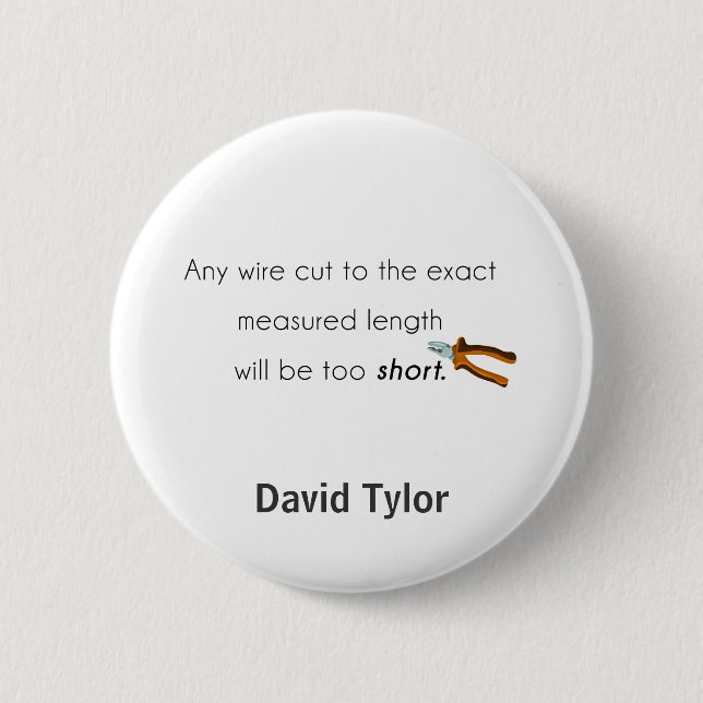Cut too short! 2 inch round button (Front)