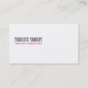 Cut Typeface (hot pink) Business Card