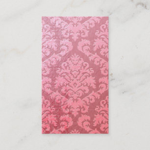 Cut Velvet, EMBOSSED SATIN in PINK Business Card