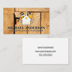 Cut Wood   Home Hardware Tools Logo Business Card
