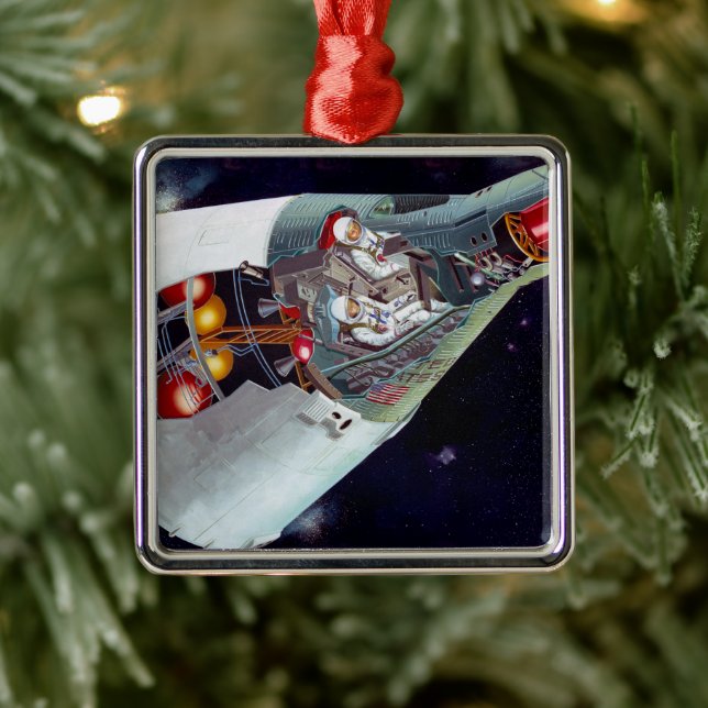Cutaway A Two-Person Gemini Spacecraft In Flight. Metal Ornament (Tree)