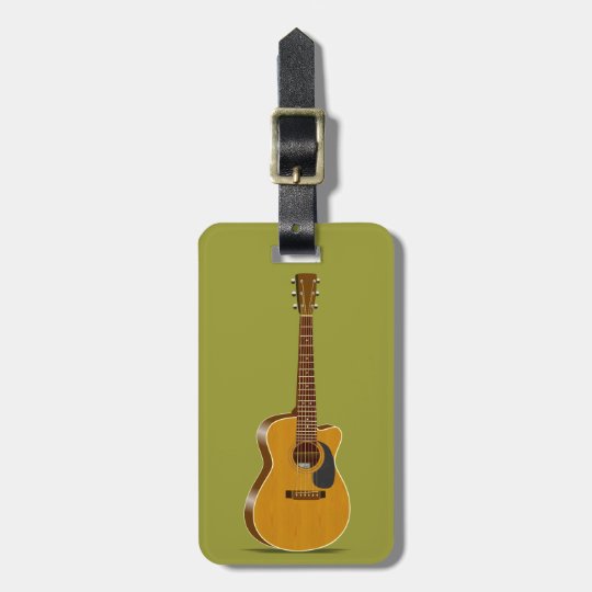 Cutaway Acoustic Guitar Luggage Tag