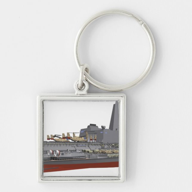 Cutaway illustration keychain (Front)