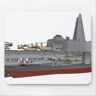 Cutaway illustration mouse pad
