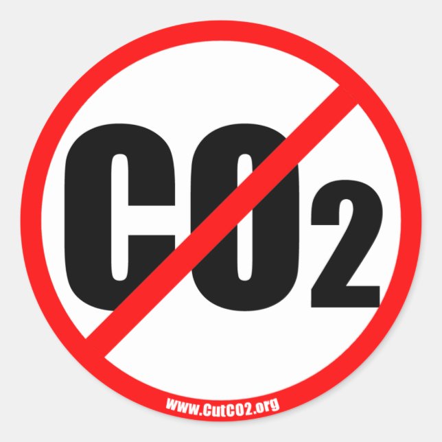 CutCO2.org - 100% Organic Propoganda Classic Round Sticker (Front)