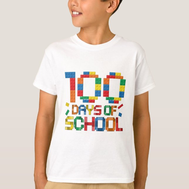 Cute 100 Days Making A Difference Puzzle Inclusion T-Shirt (Front)