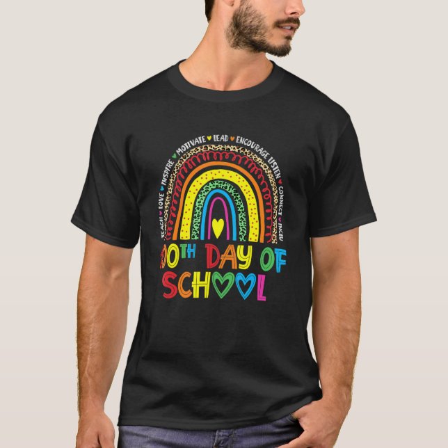 Cute 100 Days Of School 100 Days Smarter Teacher R T-Shirt (Front)