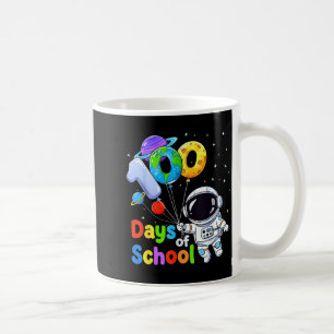 Cute 100 Days Of School Astronaut Space Kids Boys Coffee Mug