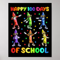 Cute 100 Days Of School Crayons Dancing 100th Day 