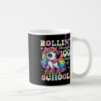 Cute 100 Days Of School Girls Unicorn 100th Day Sc Coffee Mug