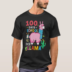 Cute 100 Days Of School No Prob-llama Llama Teache T-Shirt
