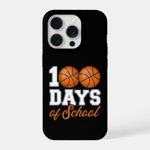 Cute 100 Days School Basketball Kids Teacher Theme iPhone 15 Pro Case