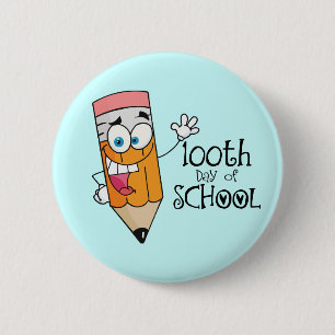 Cute 100th Day Of School Cartoon Gift 2 Inch Round Button