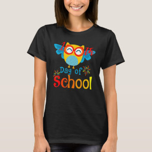 Cute 100th Day Of School Owl Lover 100 Days Teache T-Shirt