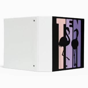 Cute 10th Birthday Gift I Flamingo I 10 Year Old Binder