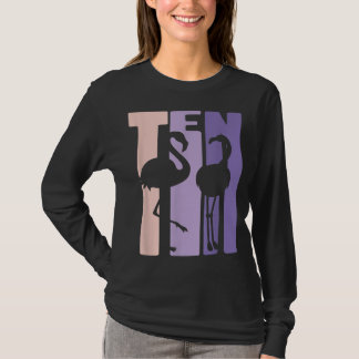 Cute 10th Birthday Gift I Flamingo I 10 Year Old T-Shirt