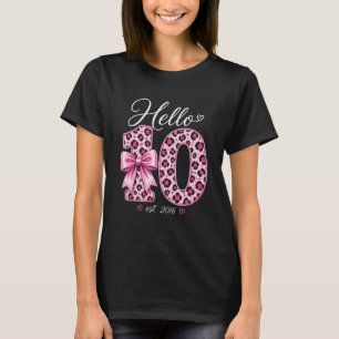 Cute 10th Birthday Girl Hello 10 est 2016 Tee