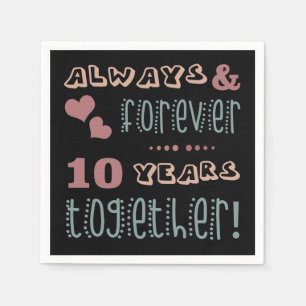 Cute 10th Wedding Anniversary Napkin