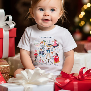 Cute 12 Days of Christmas Classic kids Baby T-Shirt