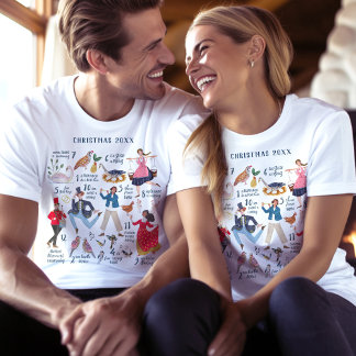 Cute 12 Days of Christmas Classic Traditional T-Shirt