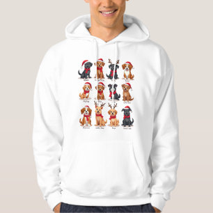 Cute 12 Dogs Xmas Funny Dog Lovers Christmas Dog M Hoodie