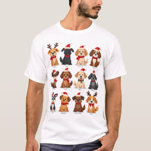 Cute 12 Dogs Xmas Funny Dog Lovers Christmas Dog M T-Shirt
