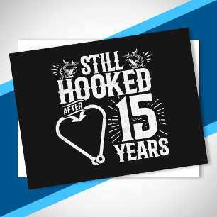 Cute 15th Anniversary Couples Married 15 Years Postcard