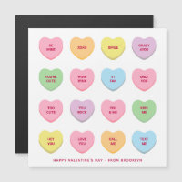 Cute 16 custom candy hearts Valentine's Day card