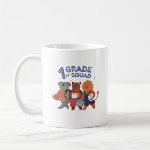 Cute 1st Grade Squad Animal Back to School Coffee Mug