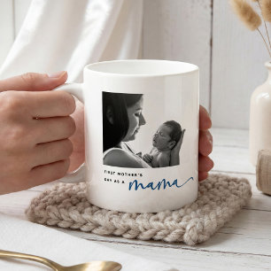 Cute 1st Mother's Day, Boy Mama Photo Collage Coffee Mug