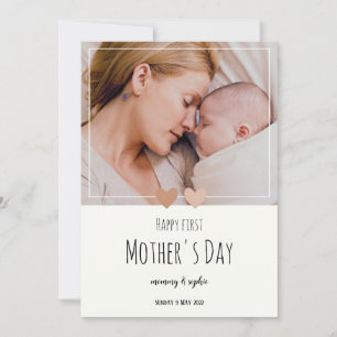 cute 1st Mother's Day Personalized  Holiday Card