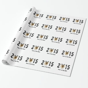 Cute 2015 Year of the Ram Wrapping Paper