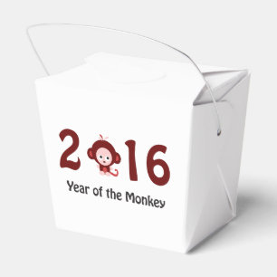 Cute 2016 year of the monkey favor box