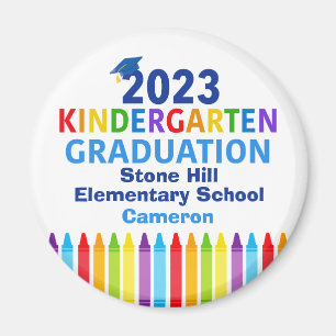 Cute 2023 Kindergarten Graduation Custom School Magnet