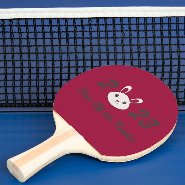 Cute 2023 Year of the Rabbit Ping Pong Paddle (Insitu)