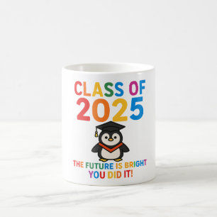 Cute 2025 Penguin Graduation Coffee Mug