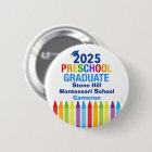 Cute 2025 Preschool Graduation Custom Name Tag